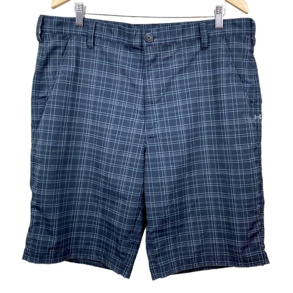 Under Armour Other - Under Armour Board Shorts 38 Mens‎ Black Gray Plaid Active Outdoor Lightweight